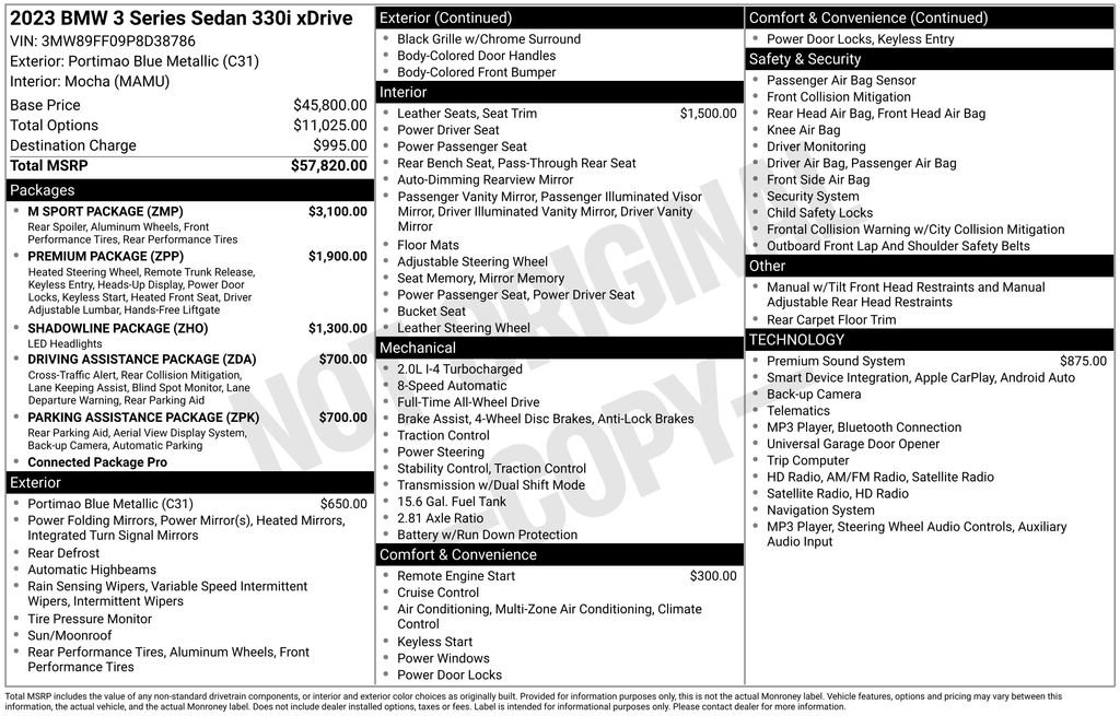 Used 2023 BMW 330i xDrive Sedan w/ M Sport Package AWD/4WD image 32