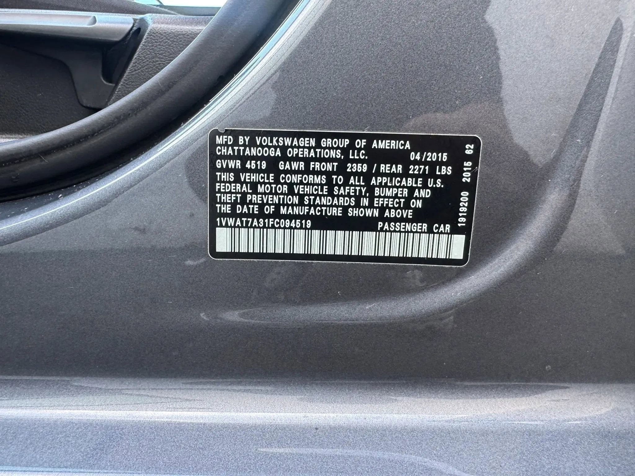 Used 2015 Volkswagen Passat 1.8T S image 26