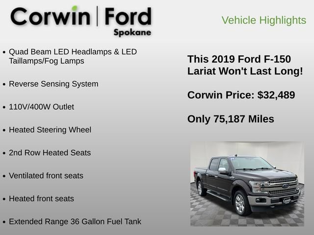 Used 2019 Ford F150 Lariat w/ Equipment Group 502A Luxury AWD/4WD image 30