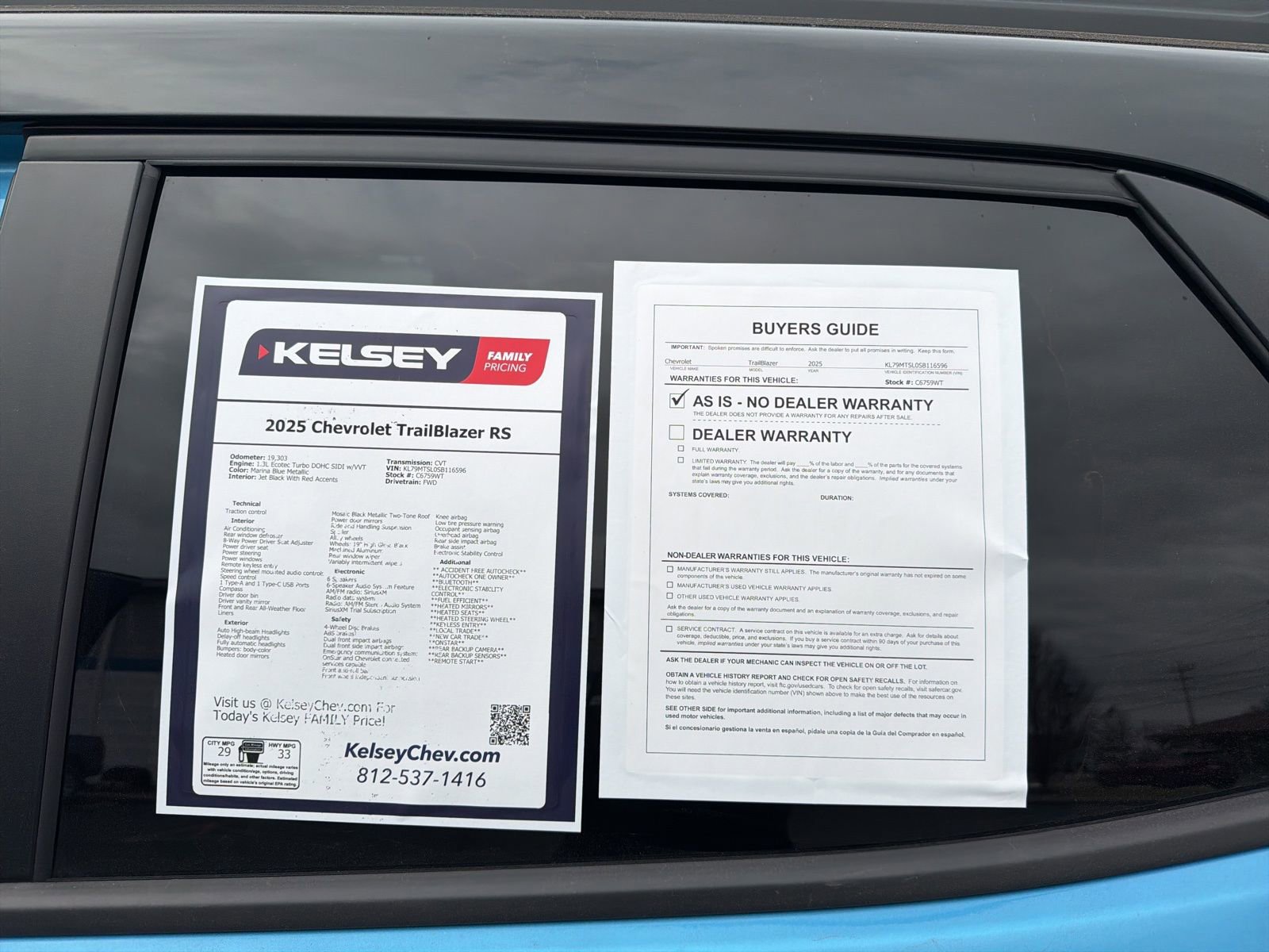 Used 2025 Chevrolet TrailBlazer RS w/ Driver Confidence Package FWD image 33