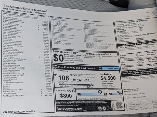 New 2026 BMW i5 eDrive40 w/ Executive Package image 20
