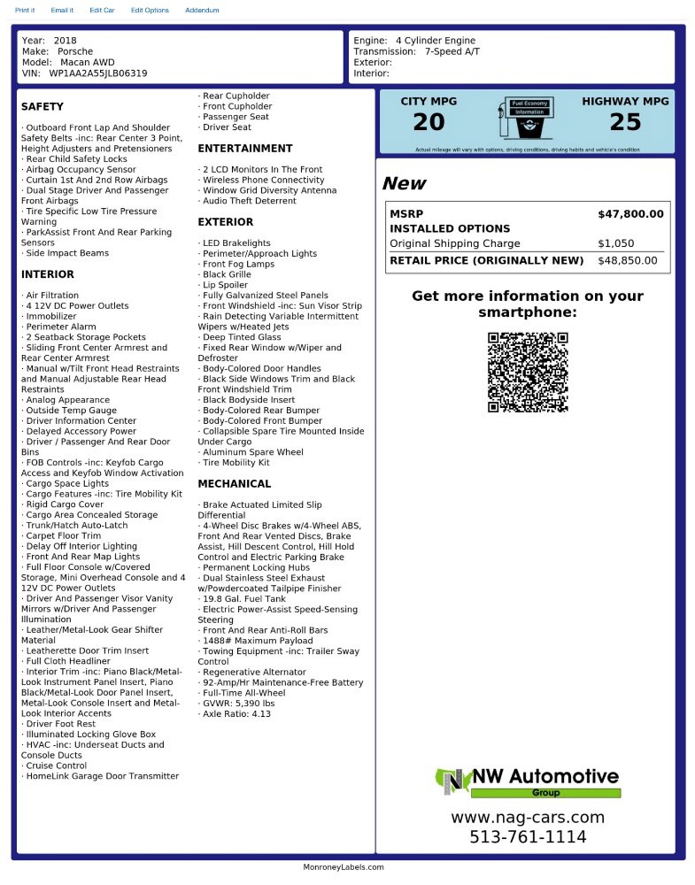 Used 2018 Porsche Macan AWD/4WD image 2