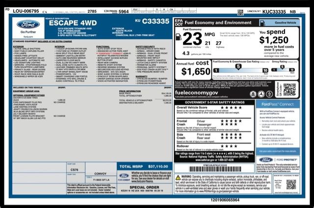 Used 2019 Ford Escape Titanium AWD/4WD image 32
