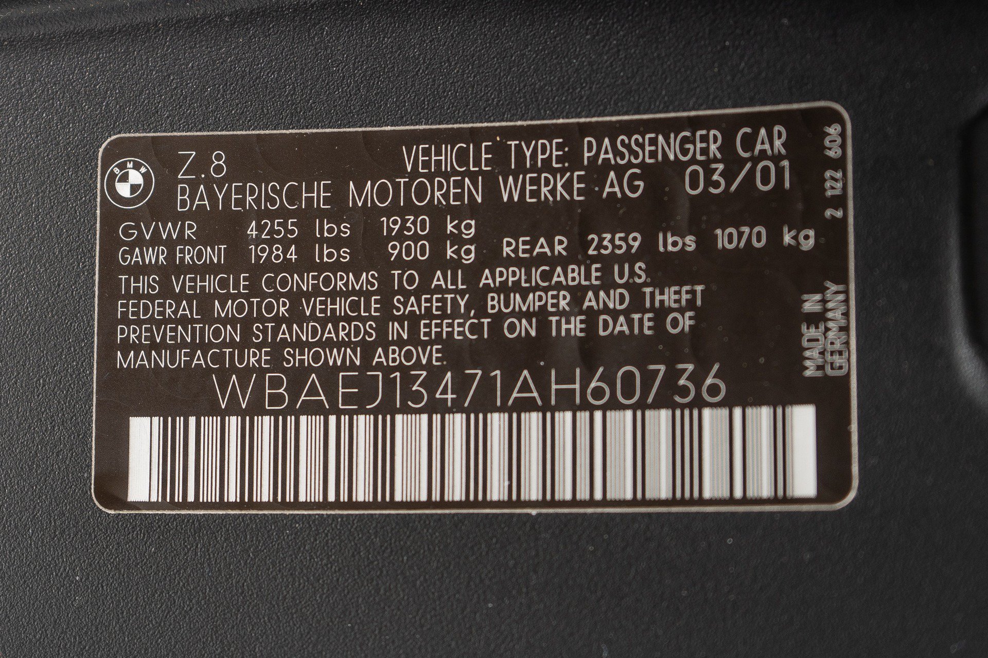 Used 2001 BMW Z8 RWD image 20