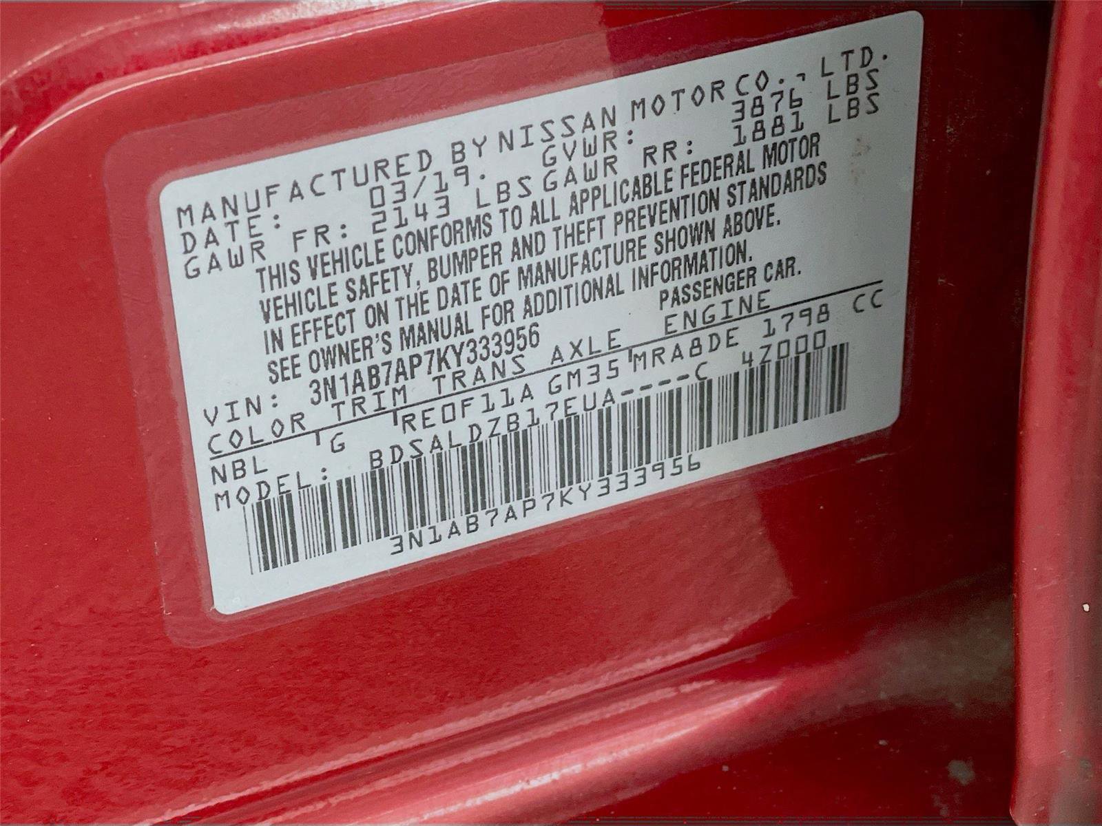 Used 2019 Nissan Sentra SV FWD image 32