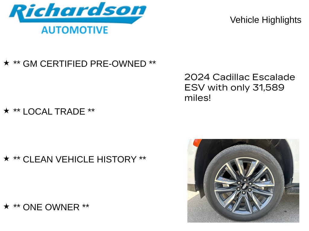 Used 2024 Cadillac Escalade ESV Sport Platinum w/ LPO, ONYX Package AWD/4WD image 13