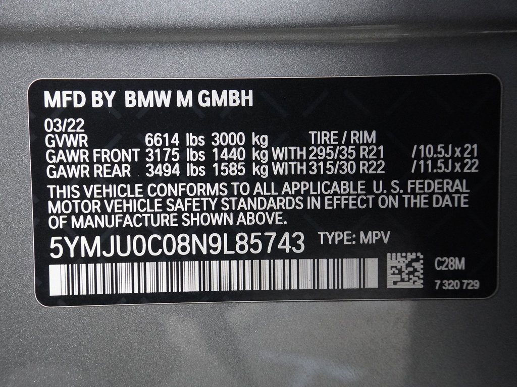 Used 2022 BMW X5 M Competition w/ Competition Package 2 image 83