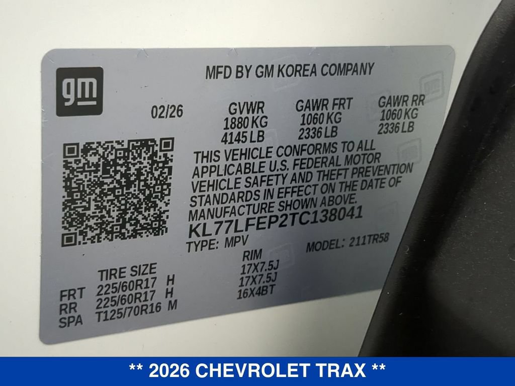 New 2026 Chevrolet Trax LS w/ LS Convenience Package FWD image 24