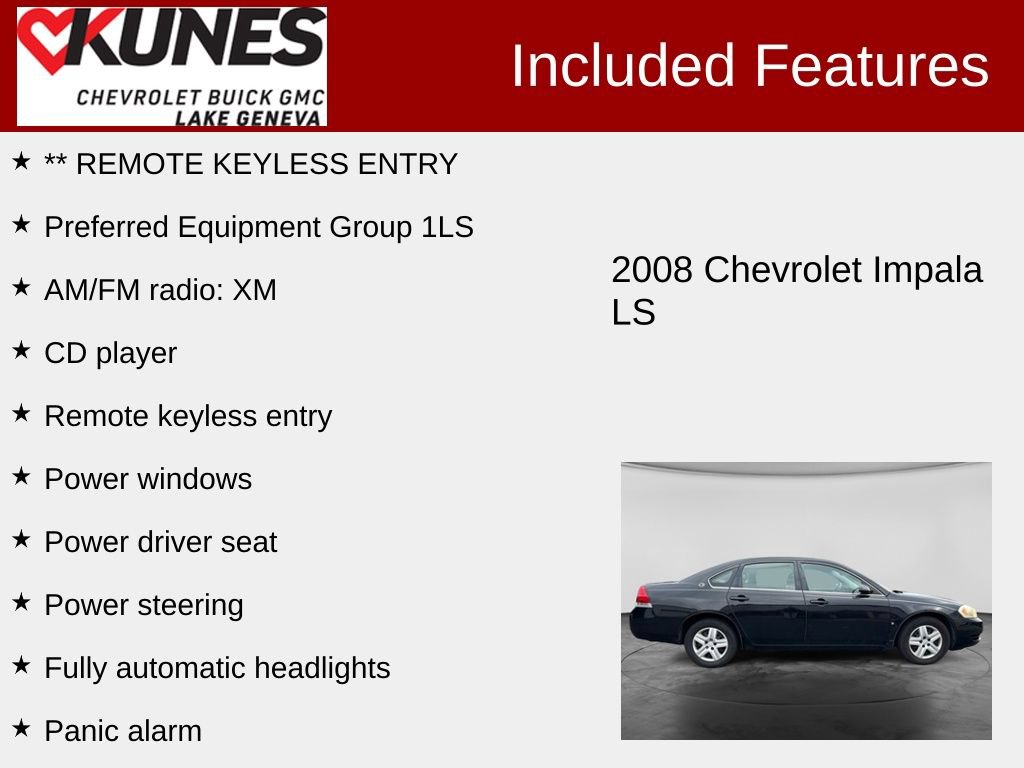 Used 2008 Chevrolet Impala LS FWD image 2