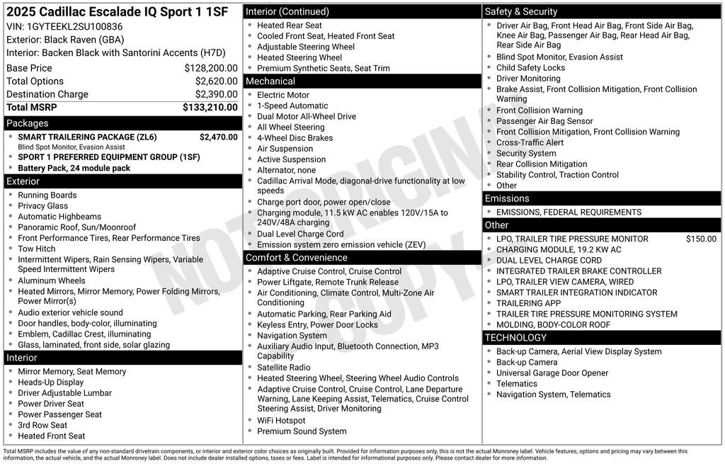 New 2025 Cadillac Escalade IQ Sport 1 w/ Smart Trailering package image 4