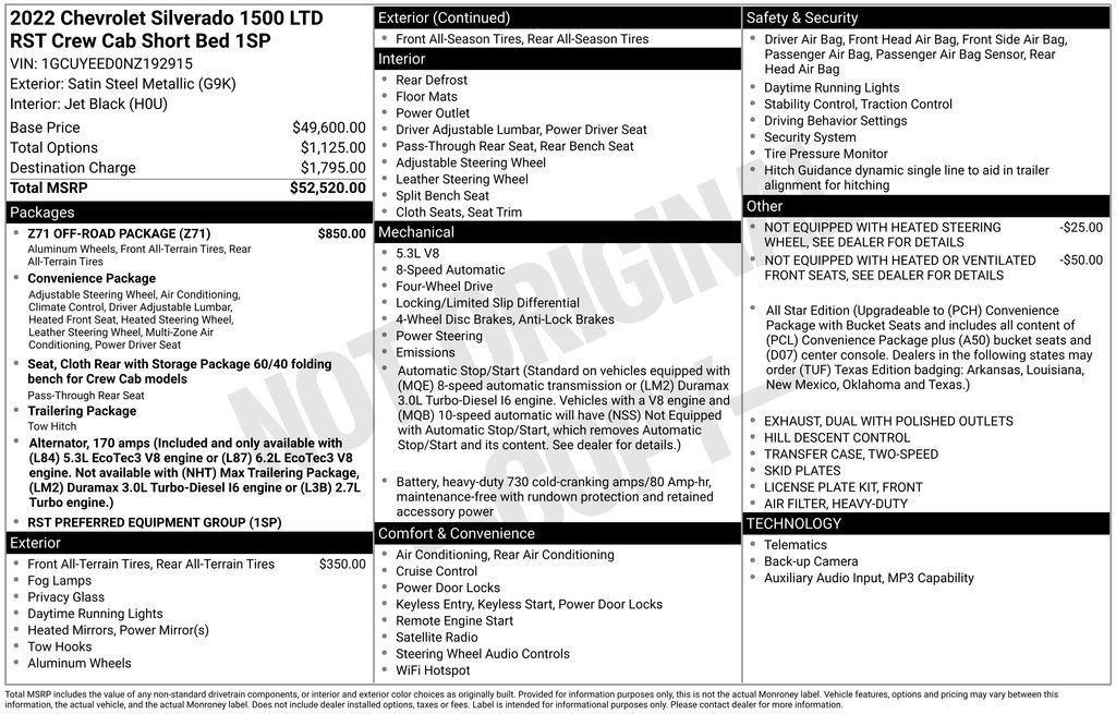 Used 2022 Chevrolet Silverado 1500 RST w/ Z71 Off-Road Package image 42