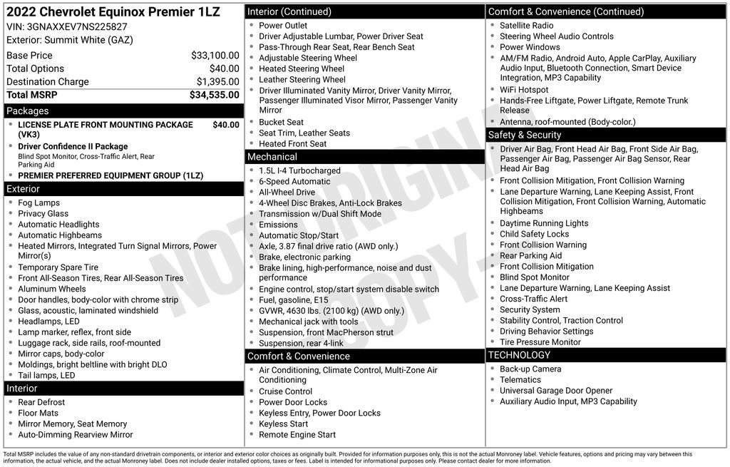 Certified 2022 Chevrolet Equinox Premier AWD/4WD image 2