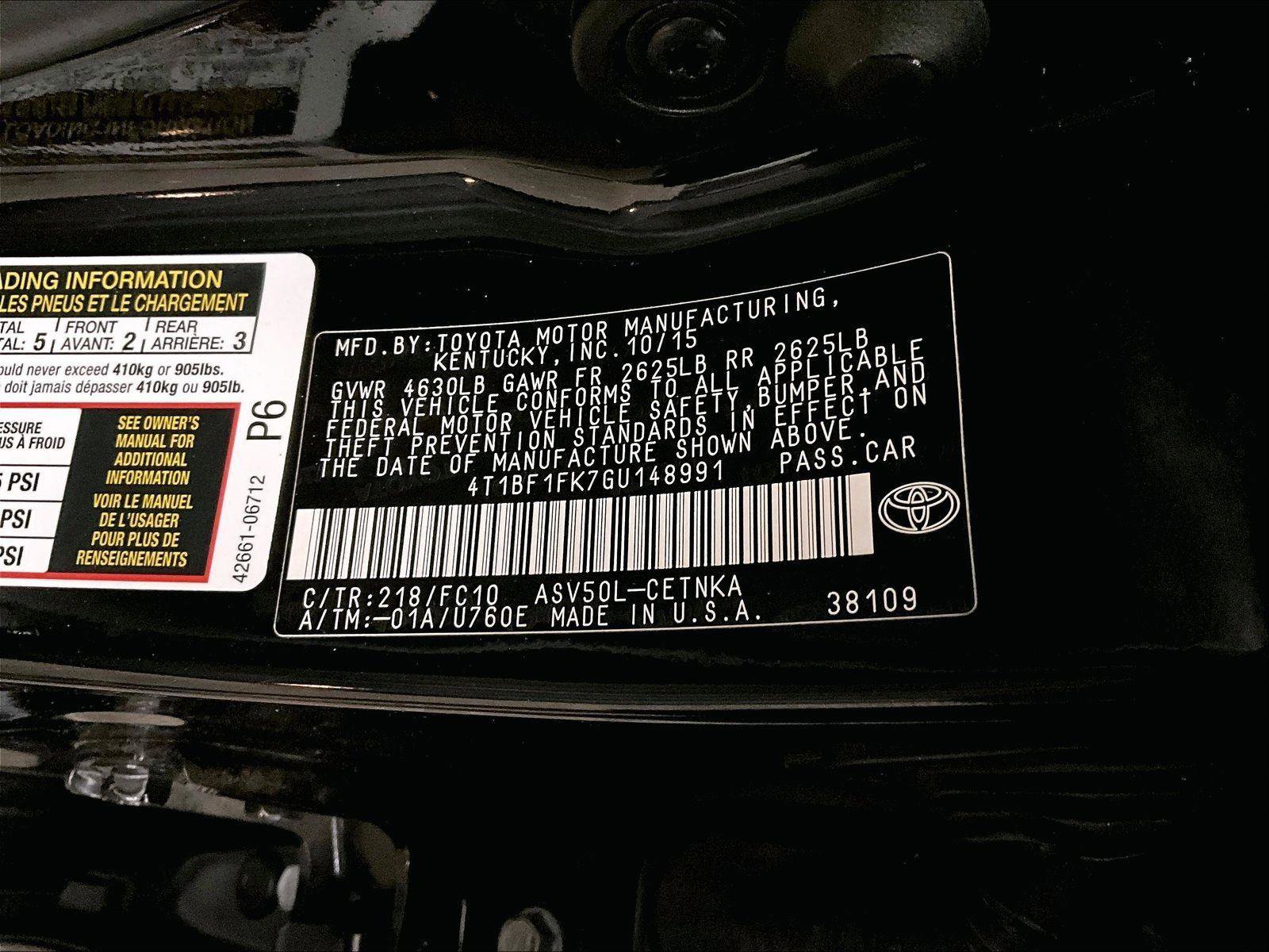 Used 2016 Toyota Camry LE FWD image 32