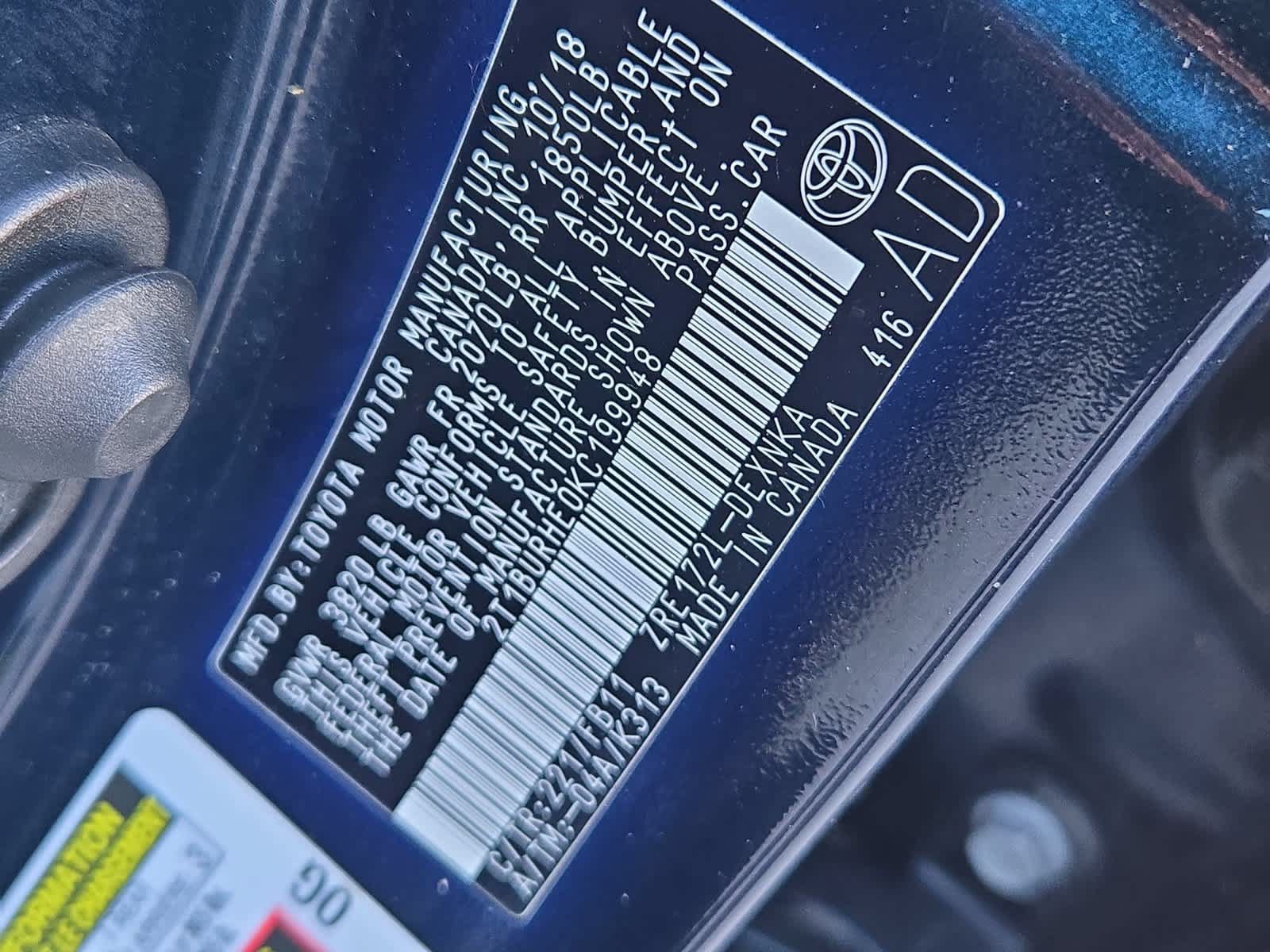 Used 2019 Toyota Corolla LE w/ Carpet Mat Package (TMS) FWD image 34