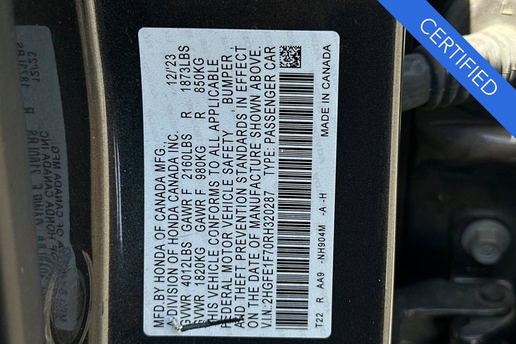 Certified 2024 Honda Civic EX image 32