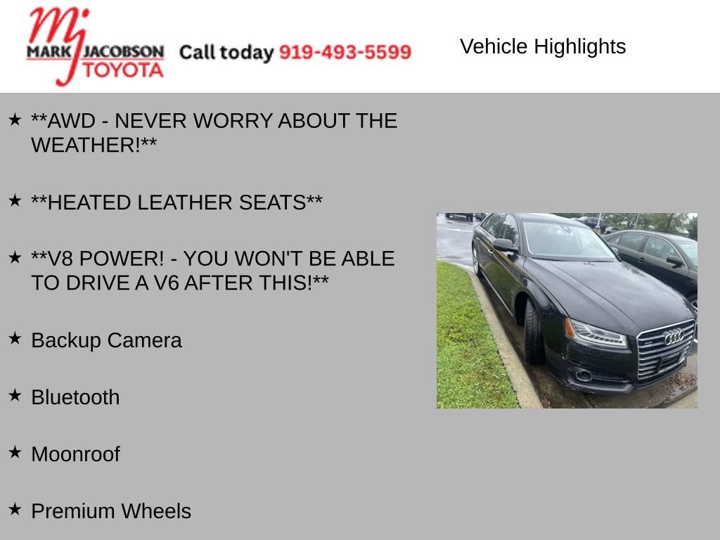 Used 2018 Audi A8 L 4.0T w/ Executive Package AWD/4WD image 5