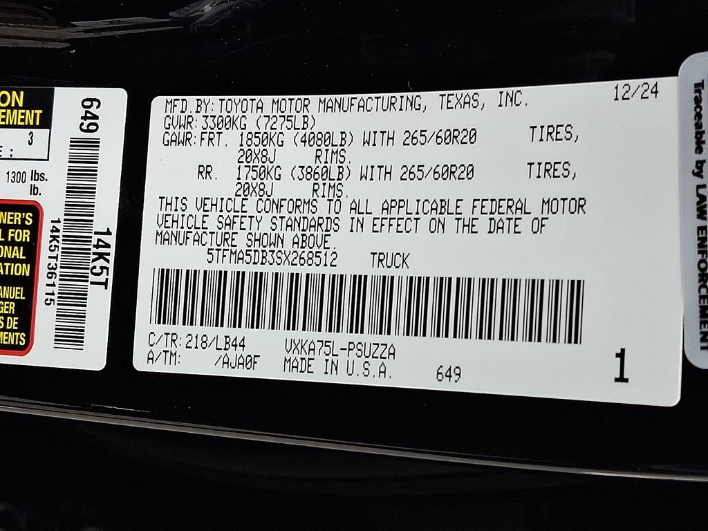 Used 2025 Toyota Tundra 1794 Edition AWD/4WD image 27