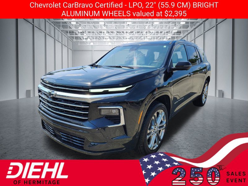 Certified 2025 Chevrolet Traverse High Country w/ LPO, Floor Liner Package AWD/4WD 360° Tour