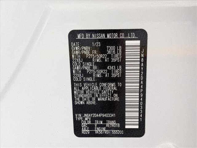 Used 2023 Nissan Armada Platinum w/ Captain's Chairs Package image 21