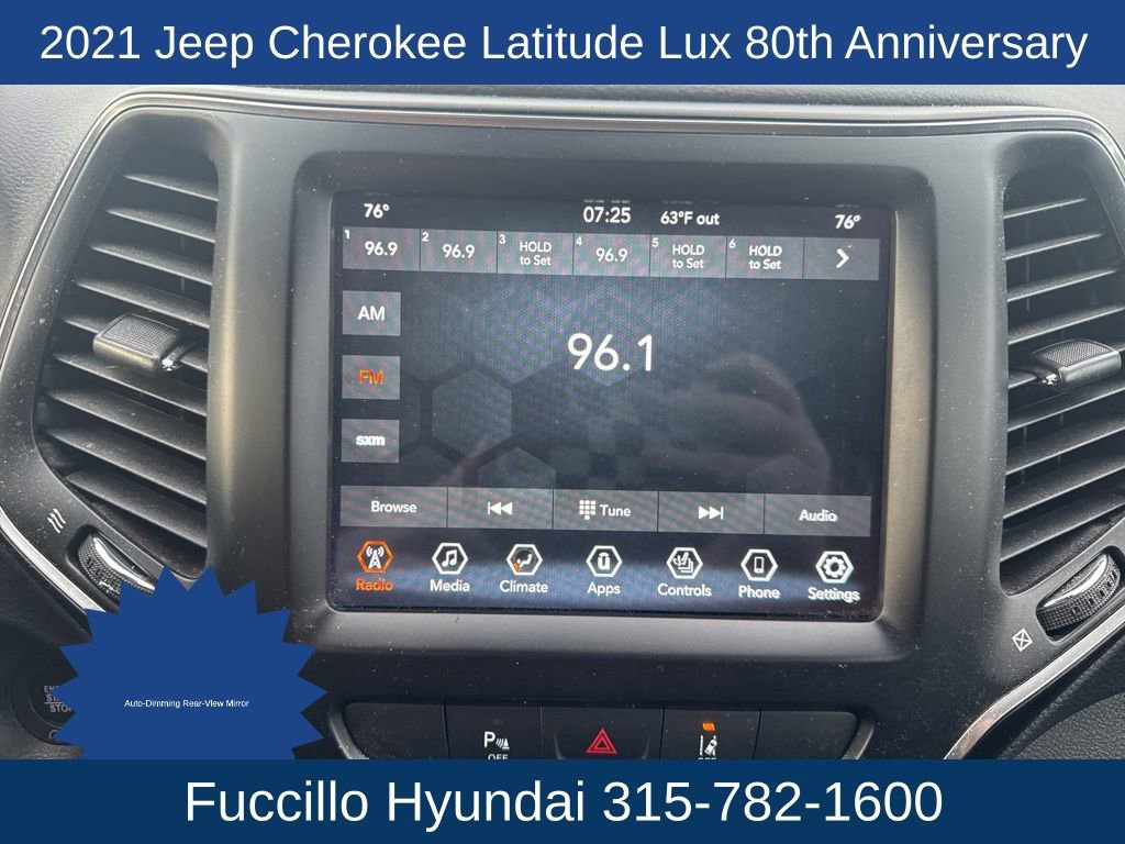 Used 2021 Jeep Cherokee Latitude Lux 80th Anniv w/ Quick Order Package 26U 80TH AWD/4WD image 21