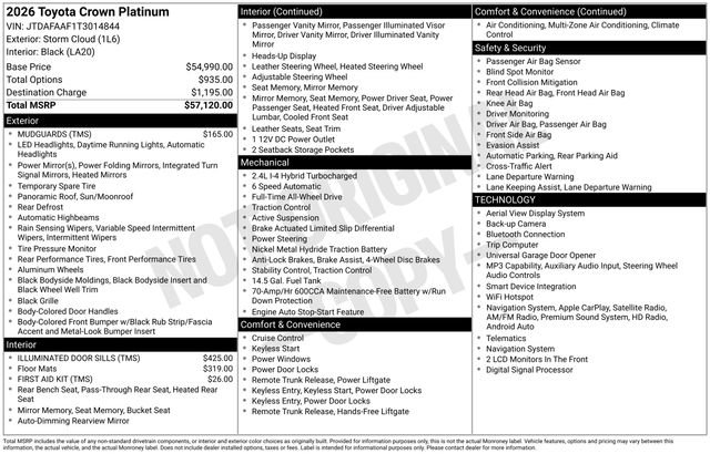 Used 2026 Toyota Crown Platinum AWD/4WD image 4