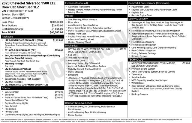 Certified 2023 Chevrolet Silverado 1500 LTZ w/ LTZ Convenience Package II AWD/4WD image 41