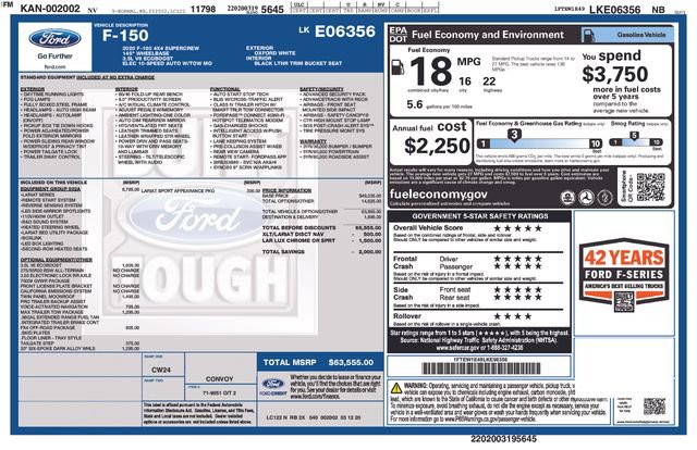 Used 2020 Ford F150 Lariat w/ Equipment Group 502A Luxury image 33