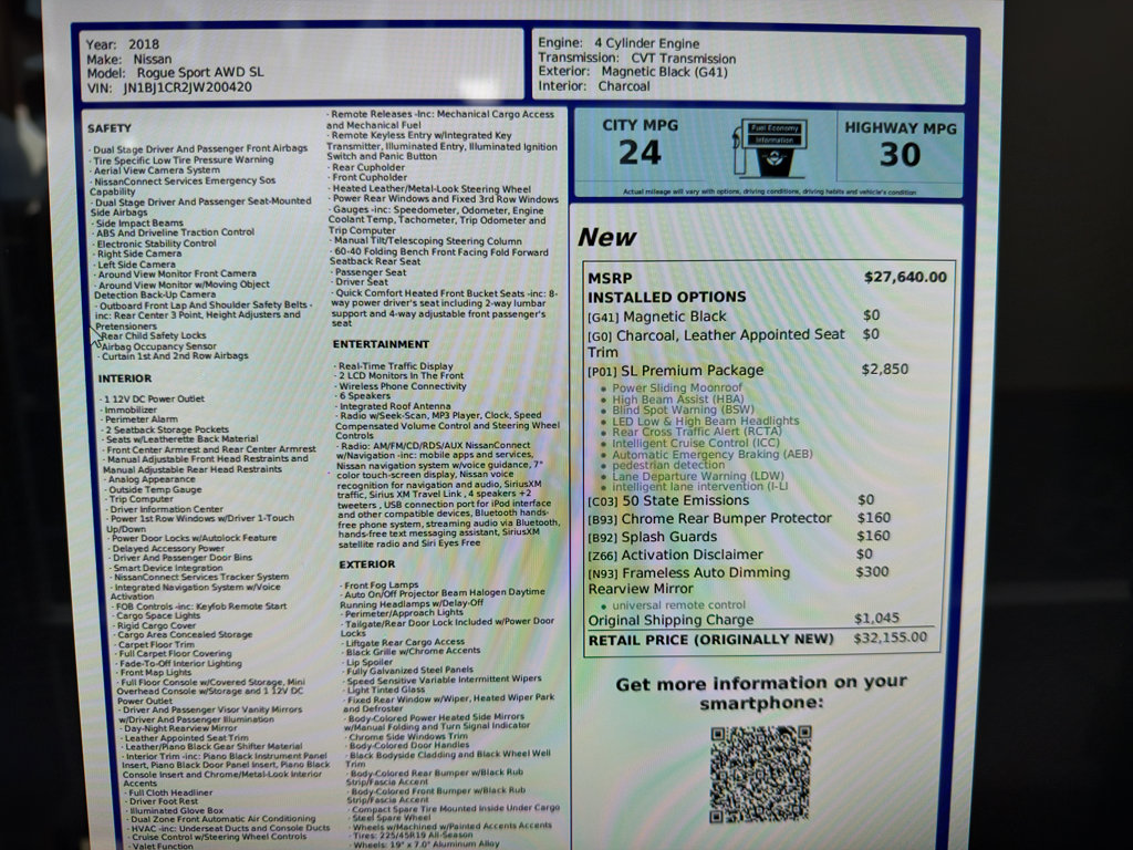 Used 2018 Nissan Rogue Sport SL w/ SL Premium Package image 20