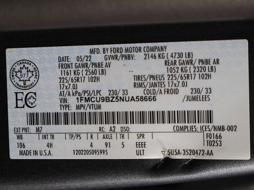 Used 2022 Ford Escape SE image 38