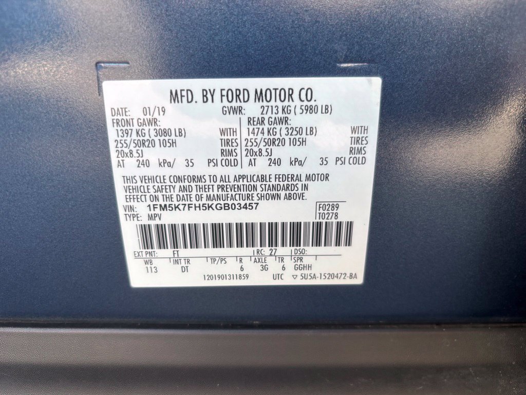 Used 2019 Ford Explorer Limited w/ Limited Luxury Package FWD image 16