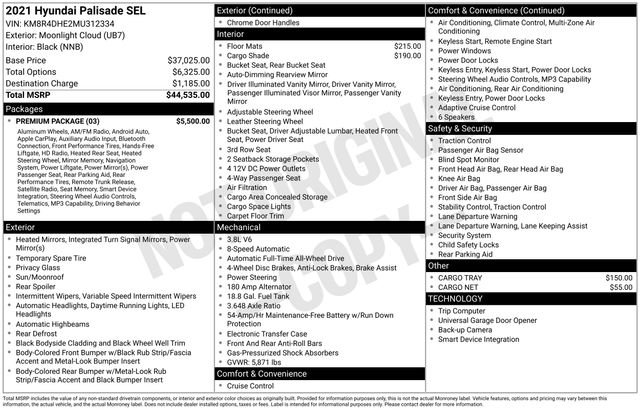 Certified 2021 Hyundai Palisade SEL w/ Premium Package AWD/4WD image 33