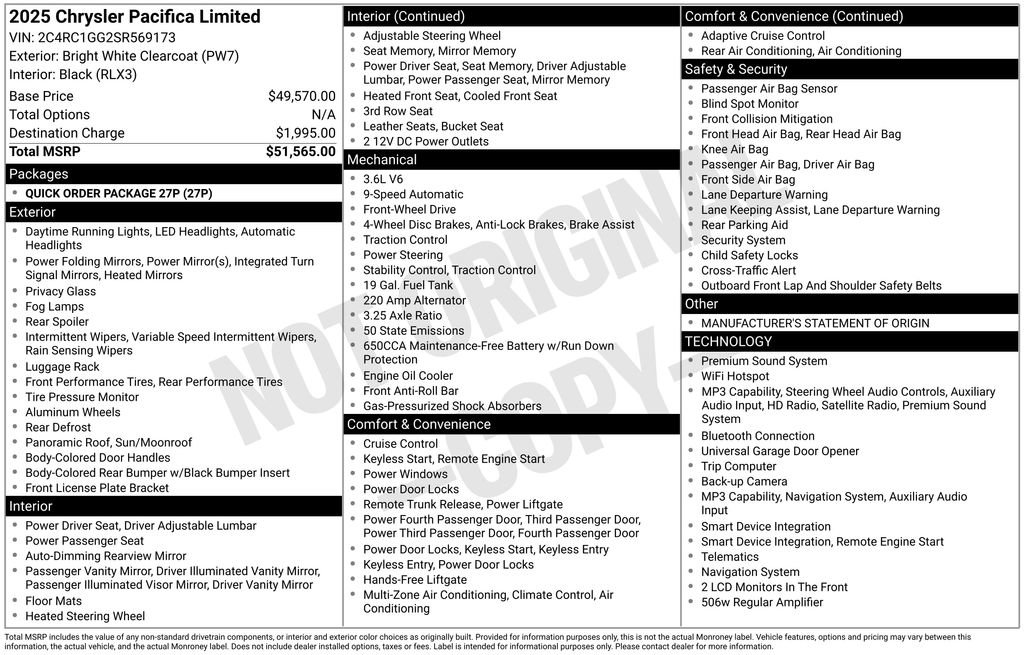 Used 2025 Chrysler Pacifica Limited FWD image 4