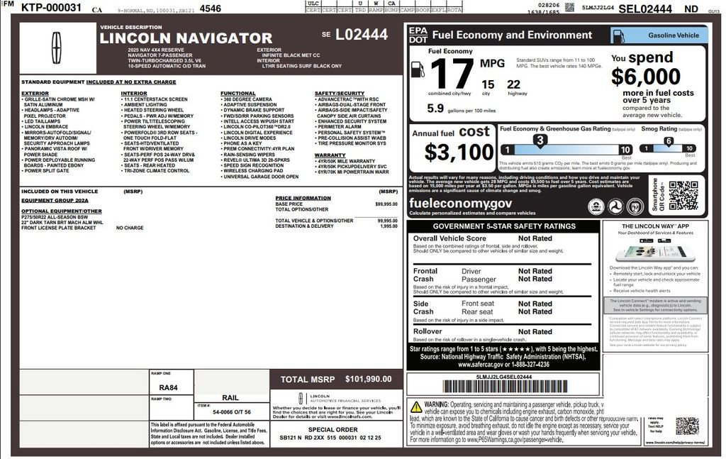 Used 2025 Lincoln Navigator Reserve AWD/4WD image 3