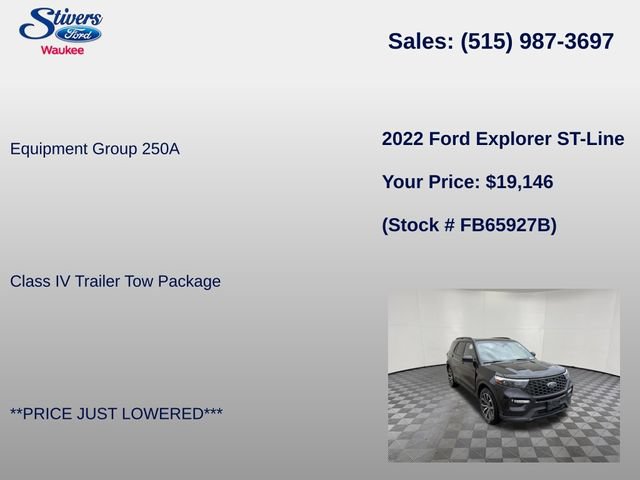 Used 2022 Ford Explorer ST-Line w/ Class IV Trailer Tow Package AWD/4WD image 7