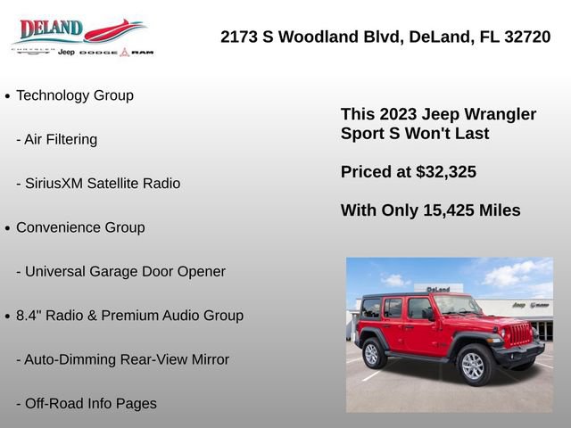 Used 2023 Jeep Wrangler Unlimited Sport AWD/4WD image 18