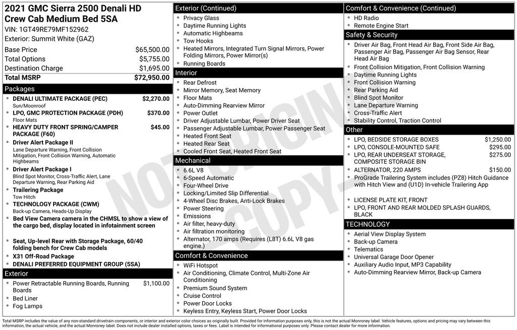 Used 2021 GMC Sierra 2500 Denali w/ Denali Ultimate Package image 9