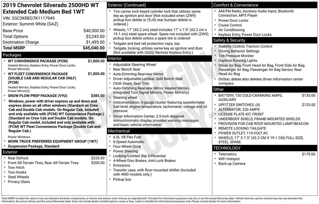 Used 2019 Chevrolet Silverado 2500 W/T image 30