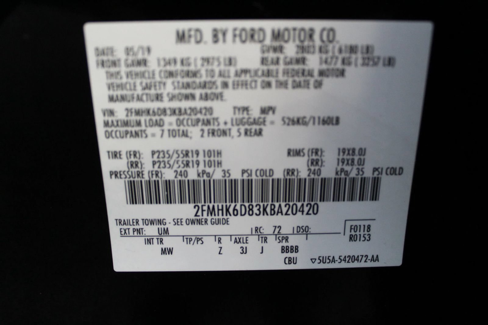 Used 2019 Ford Flex Limited AWD/4WD image 45