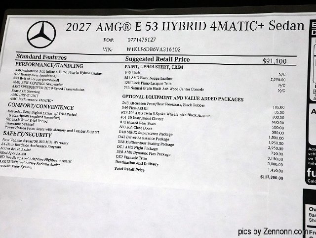 New 2027 Mercedes-Benz E 53 AMG e 4MATIC Sedan image 33