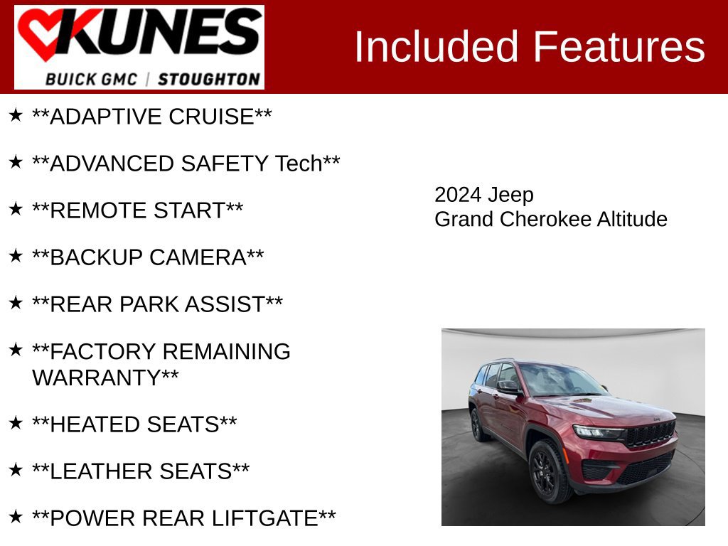 Used 2024 Jeep Grand Cherokee Altitude AWD/4WD image 2
