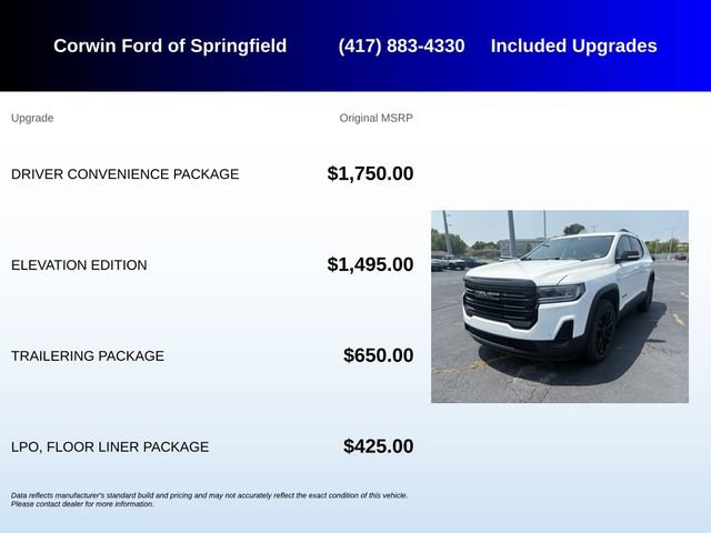 Used 2023 GMC Acadia SLE w/ Driver Convenience Package FWD image 5