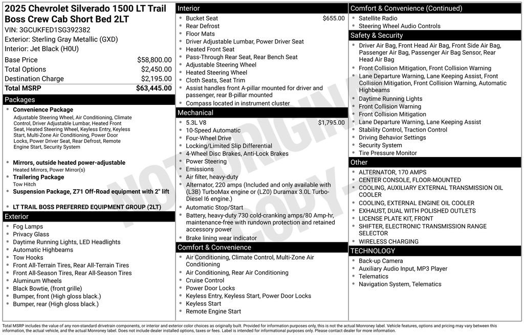 Used 2025 Chevrolet Silverado 1500 LT Trail Boss AWD/4WD image 27