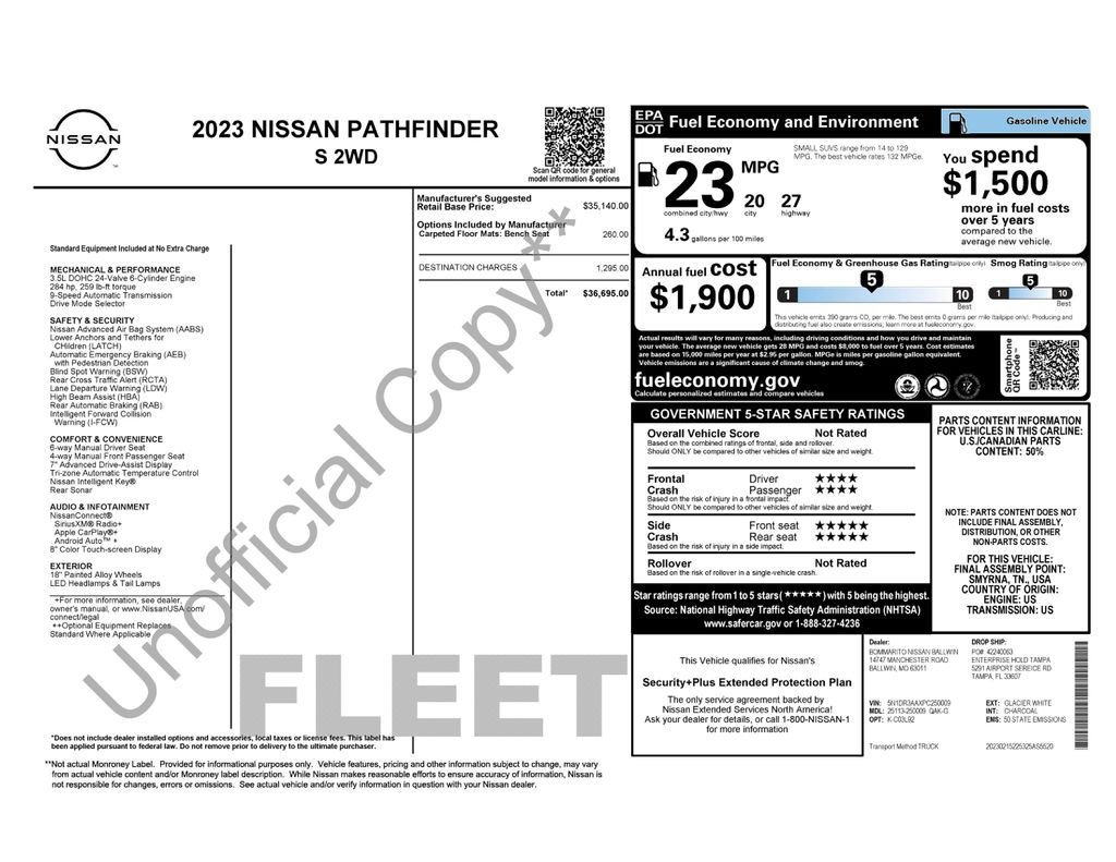 Used 2023 Nissan Pathfinder S image 4