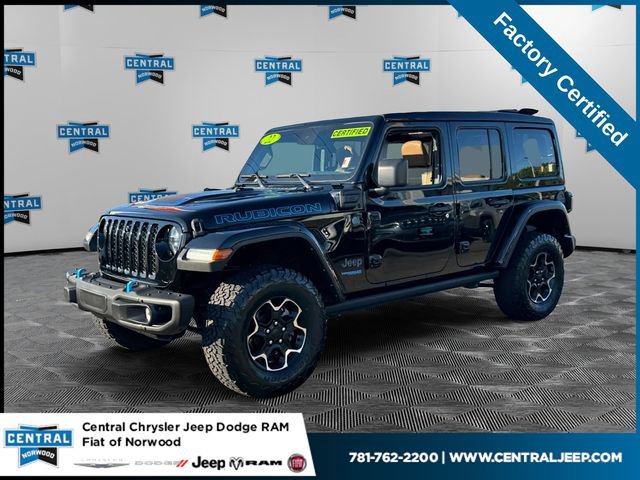 Certified 2022 Jeep Wrangler Unlimited Rubicon 4xe w/ Steel Bumper Group image 1