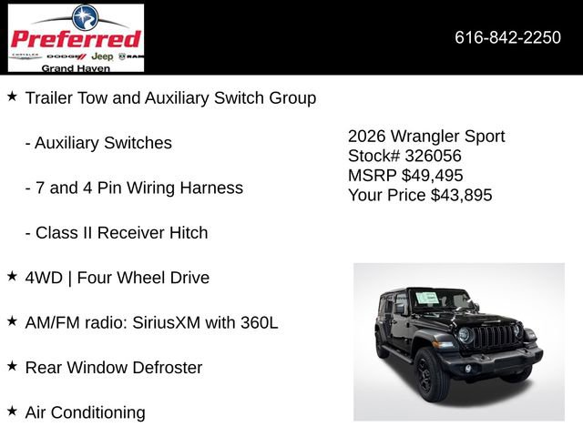 New 2026 Jeep Wrangler Sport image 6