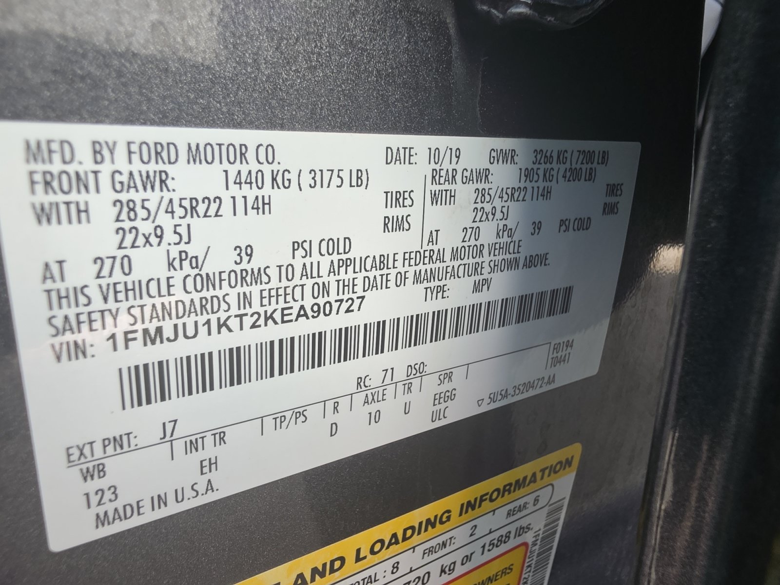 Used 2019 Ford Expedition Limited w/ Equipment Group 303A RWD image 34