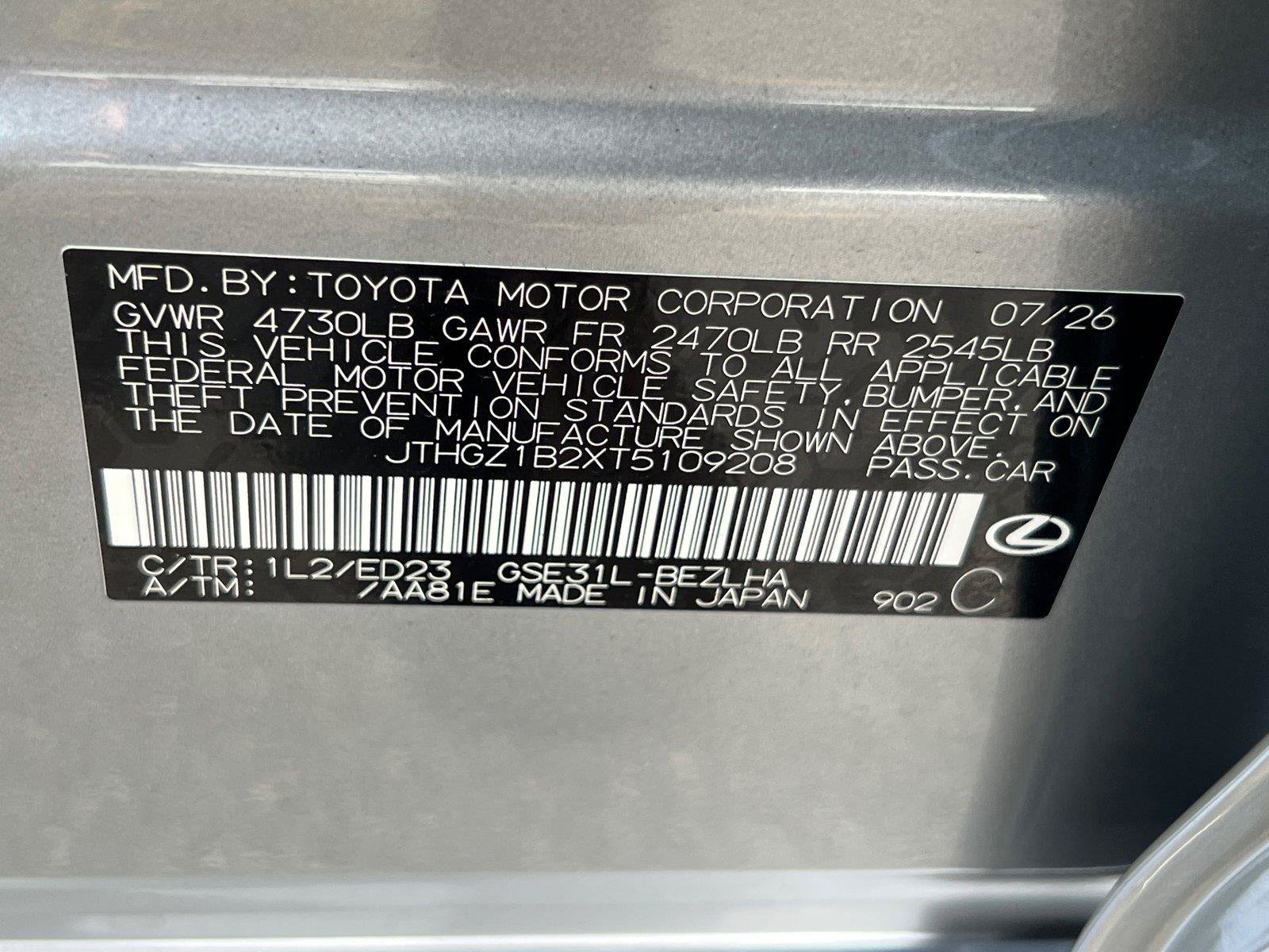 New 2026 Lexus IS 350 F Sport w/ Technology Package RWD image 24