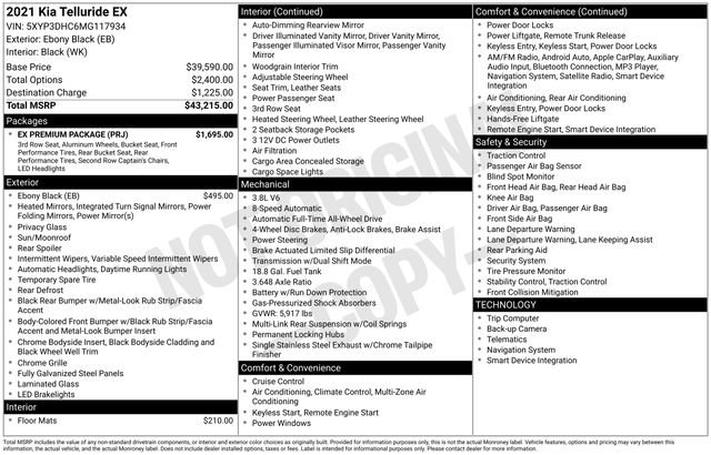 Used 2021 Kia Telluride EX w/ EX Premium Package image 50