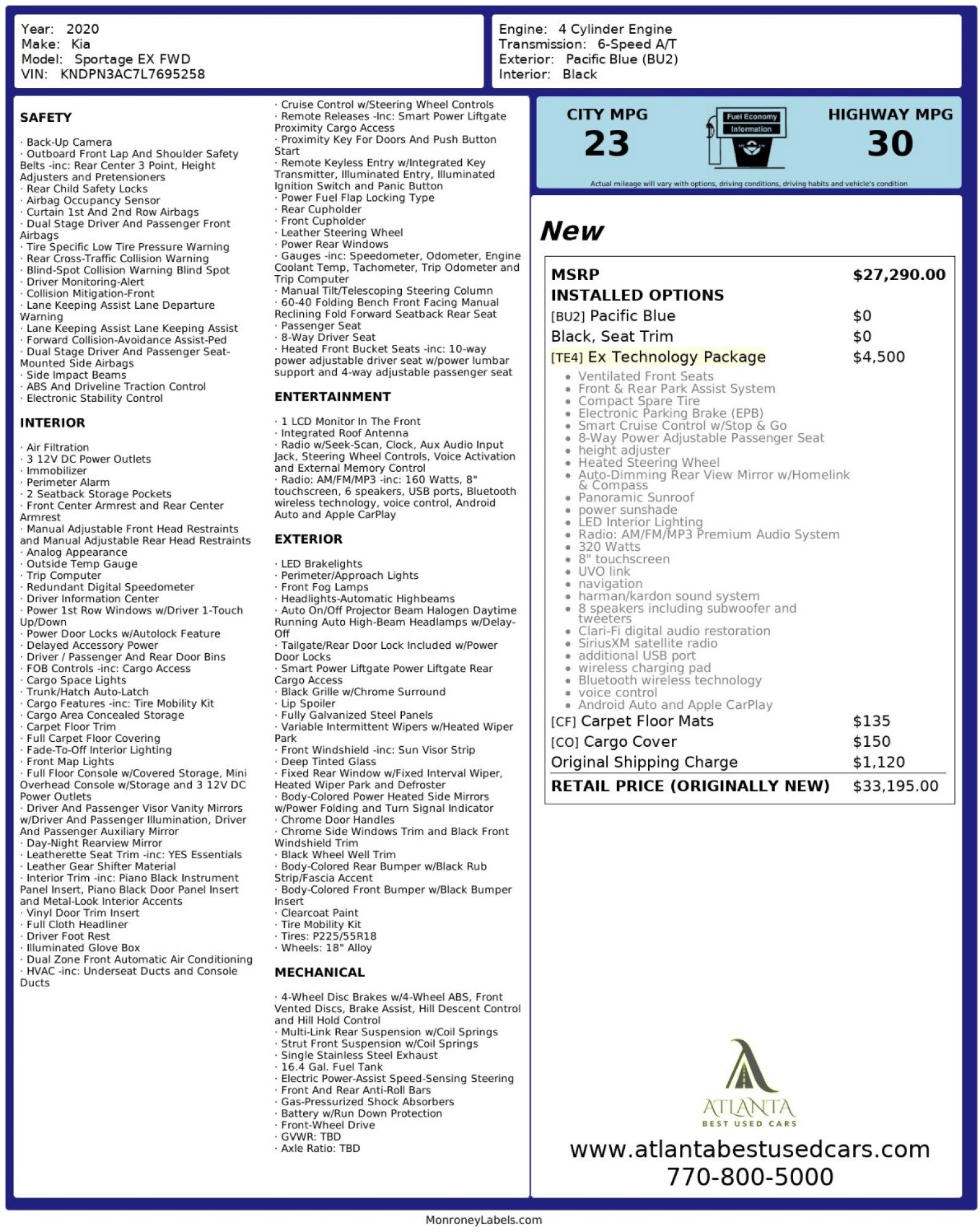 Used 2020 Kia Sportage EX w/ Option Group 15 image 52