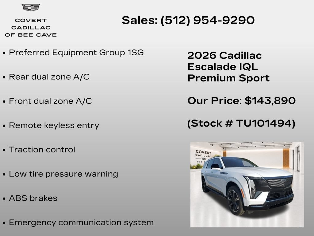 New 2026 Cadillac Escalade IQL Sport 2 AWD/4WD image 7
